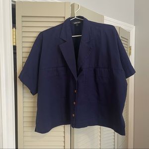 Mini Mapes Cropped Button Up Shirt